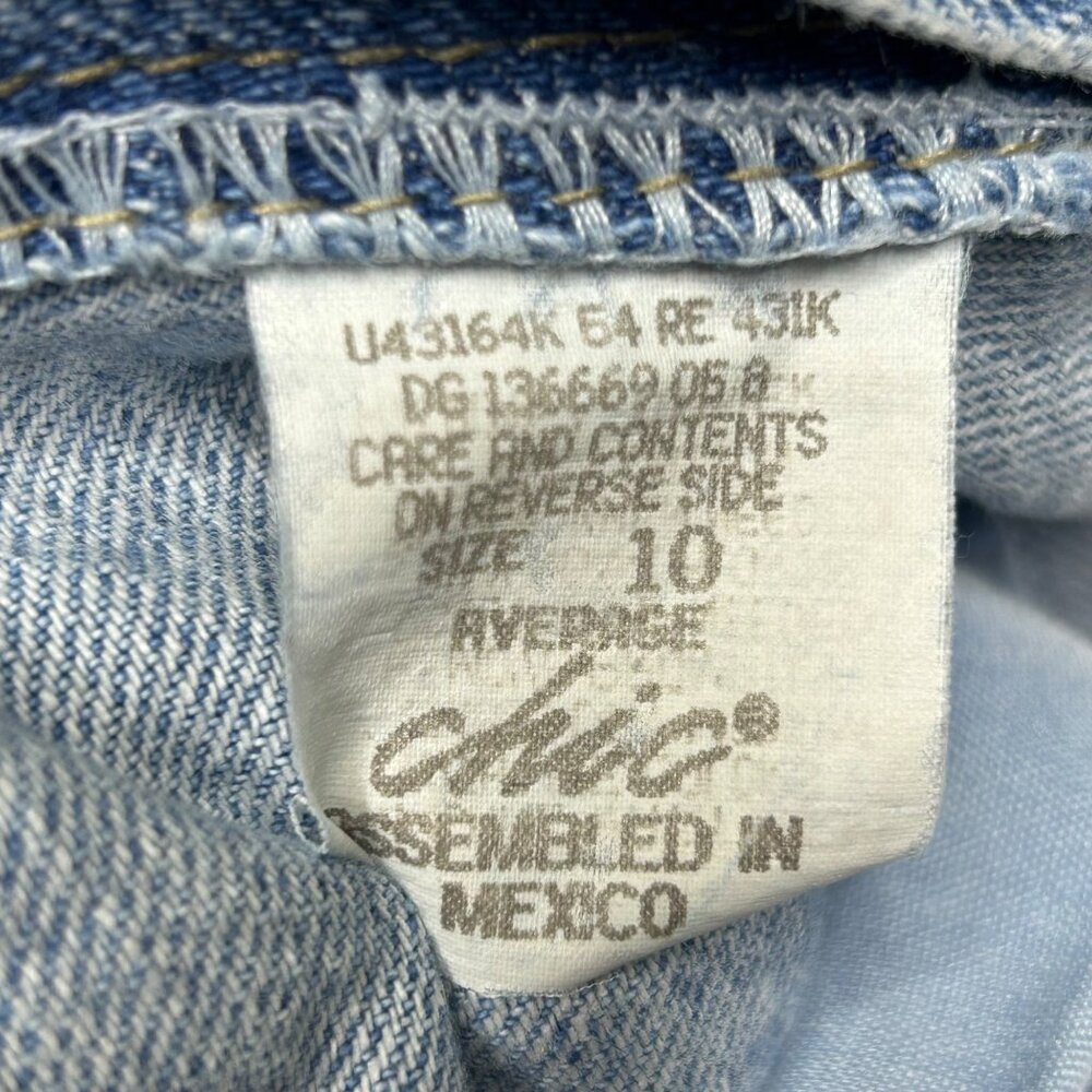 Vintage Chic Blue Jean Shorts Size 10 Average High Rise - Picture 10 of 15